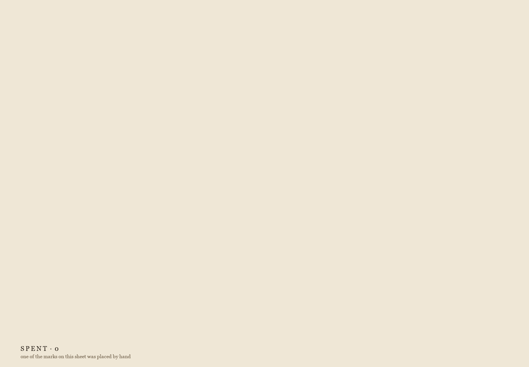 An almost entirely empty light sheet.